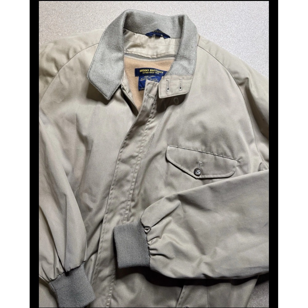 Vtg Brooks‎ Brothers  Bomber Jacket Lined Full Zip Outdoor Preppy Men's Size 44L